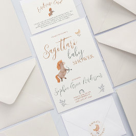 Invitación Sagittari Zodiac firma ducha bebé