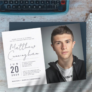 Invitación Sagrada Confirmación Para Él Moderno Simple