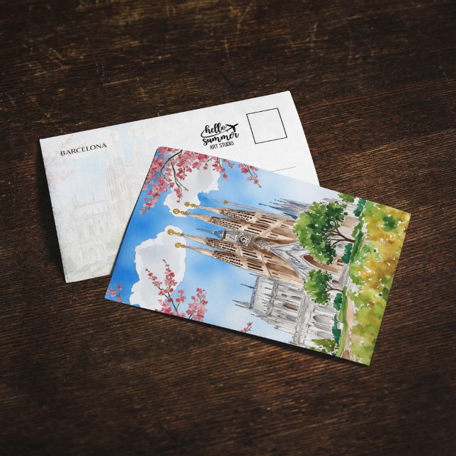 Invitación Sagrada Familia Barcelona Watercolor (Subido por el creador)