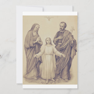 Invitación Sagrada Familia Jesús, Virgen María y San José