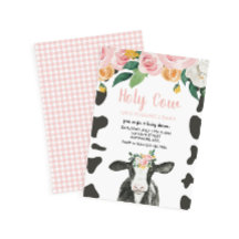 Sagrada Vaca Fiesta floral de Baby Shower rosa