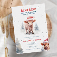 Sagrada vaca Highland Cow Elegant Winter Baby Show