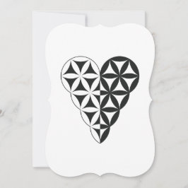 Invitación Sagrado Corazón - Corazón de la vida, Dual-Wh/Bl.