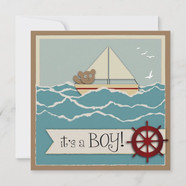 Invitación Sailing Invitation Square (Anverso)