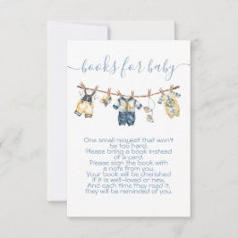 Invitación Sailor Baby Shower Clothesline Bring un libro