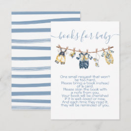 Invitación Sailor Baby Shower Clothesline Bring un libro