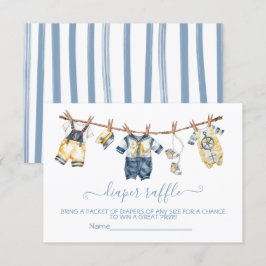 Invitación Sailor Baby Shower Clothesline Diaper Raffle