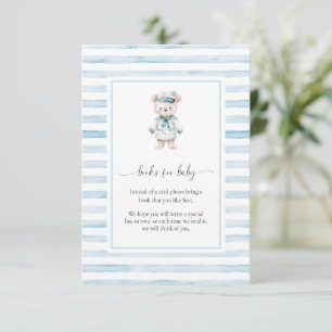 Invitación Sailor Bear Blue Strike Books Solicitud Insertar T