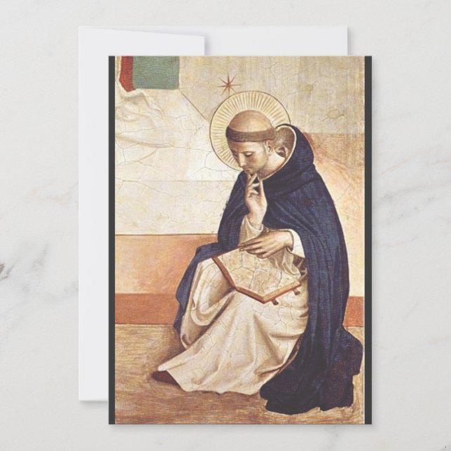 Invitación Saint Dominic de Guzman por Fra Angelico (Anverso)