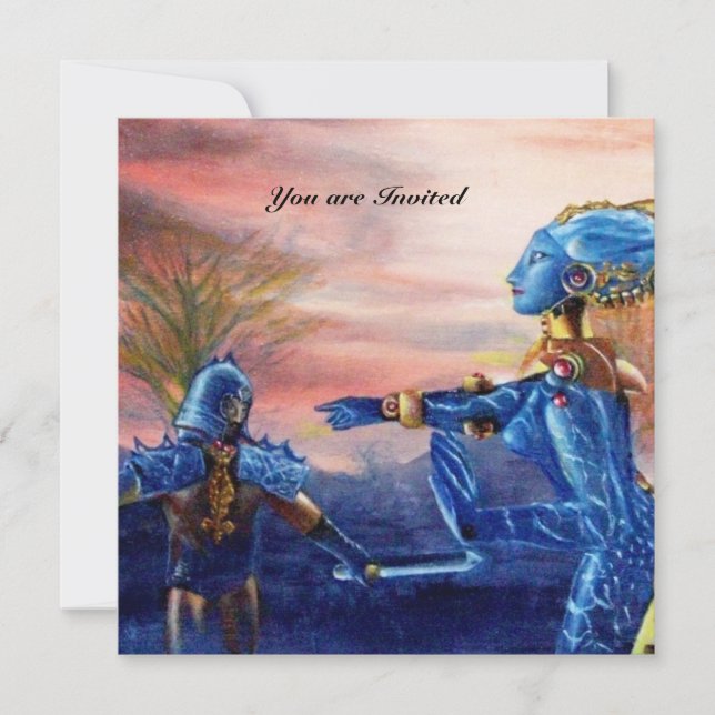 INVITACIÓN SAINT GEORGE Y ALIEN DRAGON (Anverso)