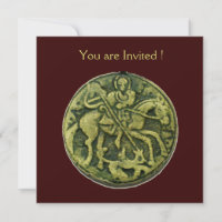 SAINT GEORGE Y DRAGON MEDALLION, marrón