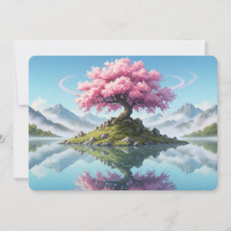 Invitación Sakora tree in In the middle of a lake.mountains