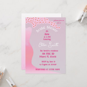 Invitación Sakura Florals Boda rosa vestido ducha de novia