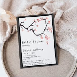 Invitación Sakura Mountain | Casual Border Bridal Shower