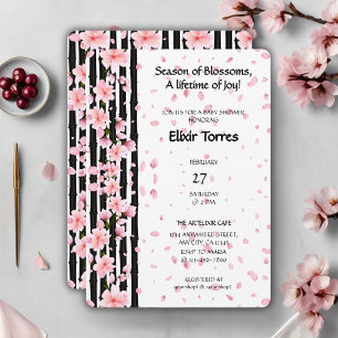 Invitación Sakura Spring Cherry florece Baby Shower