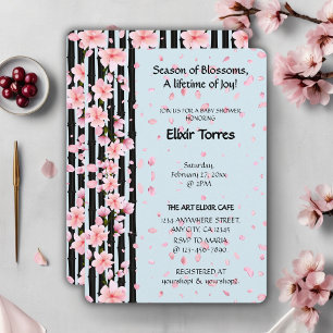 Invitación Sakura Spring Cherry florece Baby Shower