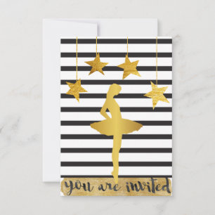 Invitación Sala de Baile Moderna Bailarina Piruette Vip Invit