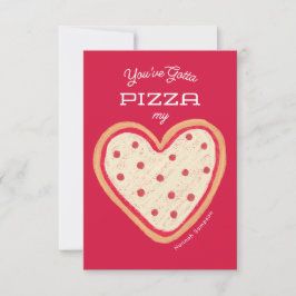 Invitación Sala de clases Pizza My Heart Pizza Valentine