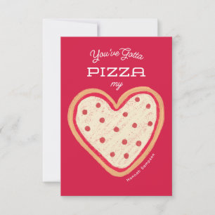 Invitación Sala de clases Pizza My Heart Pizza Valentine