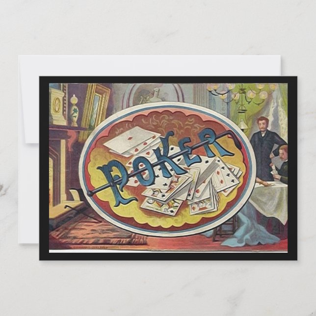 Invitación Sala de fumadores para hombre del póker del (Anverso)