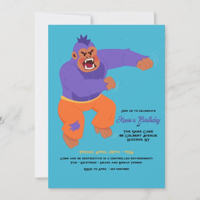 Invitación Sala de furia (Anverso)