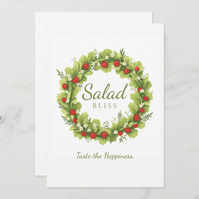 Invitación Salad Bliss (Anverso / Reverso)