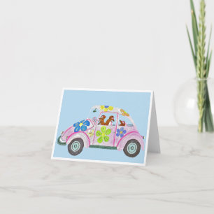 Invitación Salchichas hippies en su coche de amor de niño de 
