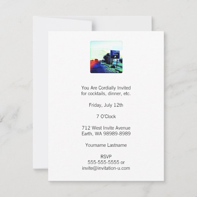 Invitación Salida 542 Yolo California (Anverso)