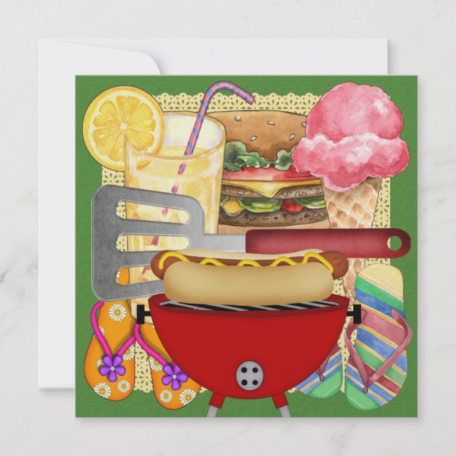 Invitación Salida de cocción de barbacoa (Anverso)