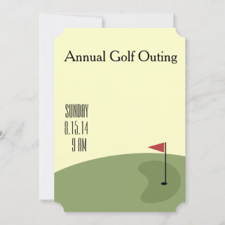 Invitación Salida de golf - sobre el verde