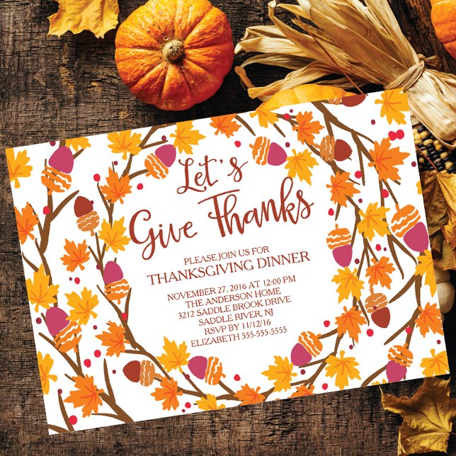 Invitación Salida de otoño démosle las gracias a la cena de A (Subido por el creador)