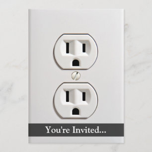 Invitación Salida eléctrica falsa