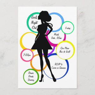 Invitación Salida nocturna de Chicas Disco Diva