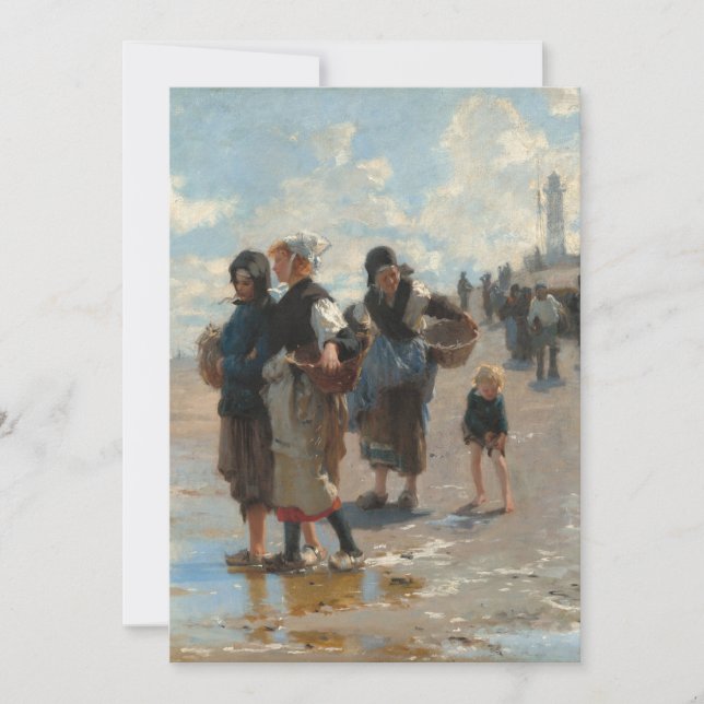 Invitación Saliendo a pescar de John Singer Sargent (Anverso)