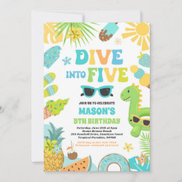 Invitación Salir a la playa tropical 5 Fiesta de cumpleaños
