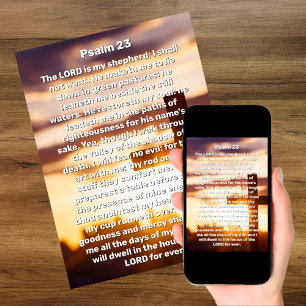 Invitación Salmo 23 Celebración de la Cruz del Sol del funera