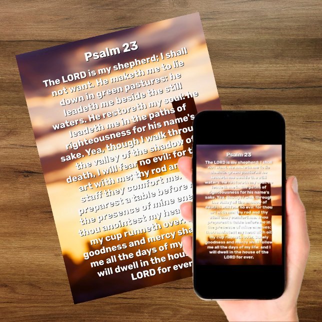 Invitación Salmo 23 Celebración de la vida funeral Cruz del S (Psalm 23 Sun Cross Celebration of Life Funeral Invitation)