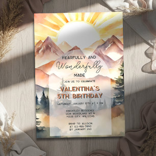 Invitación Salmo de 139 cumpleaños, hecho con temor y maravil