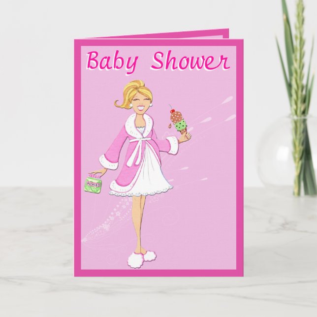 Invitación Salmueras y helado Baby Shower (Anverso)