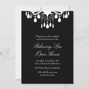 Invitación Salón de baile magnífico del negro de la casa