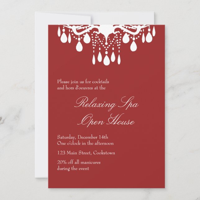 Invitación Salón de Baile Red Grand House (Anverso)