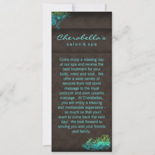 Invitación Salón Spa - Tarjeta de exhibidor floral