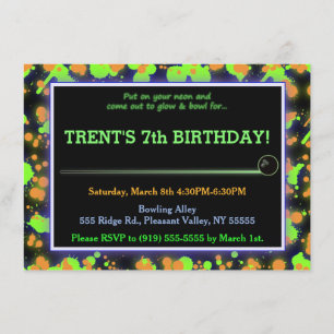 Invitación Salpicadura del cuenco del resplandor