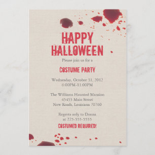Invitación Salpicadura el   Halloween de la sangre