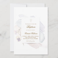salpicaduras de acuarela y flores n6 | Bautismo