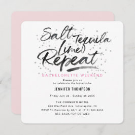 Invitación Salt Tequila Lime Repetir la Bachelorette Party