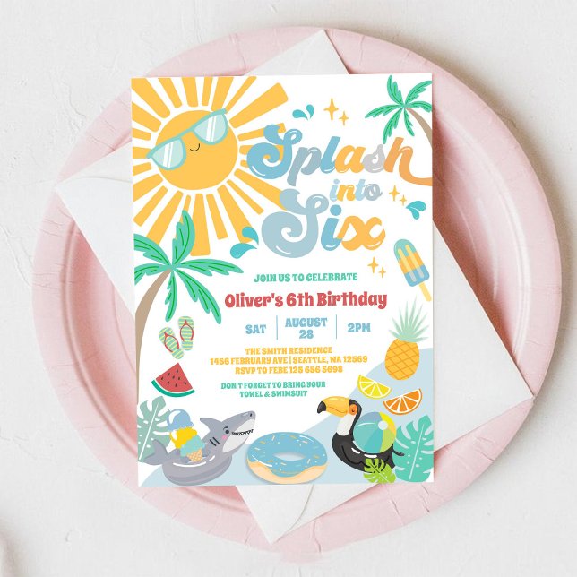 Invitación Salta a los Seis Cumpleaños de Verano Playeros 6 (Subido por el creador)