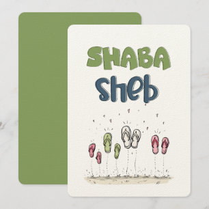 Invitación Saltar a la alegría con estos juguetones playeros 