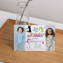 Saltar fiesta de cumpleaños doble color Trampoline