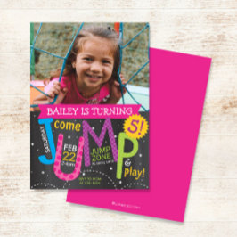 Invitación Salto Chica Fotos de fiesta de cumpleaños en Chalk